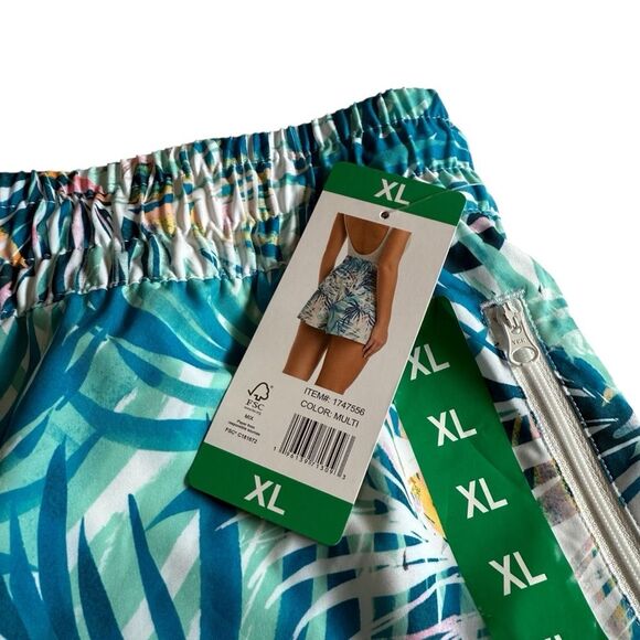 OP Ocean Pacific Quick Dry Tropical Beachy Pull On Shorts Mesh Pockets Sz XL NWT - Picture 5 of 16